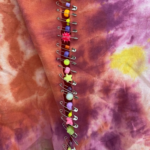 Safety pin custom made top and skirt - Picture 2 of 8